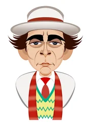 Sylvester McCoy as Doctor Who - caricature